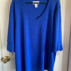 Alfred Dunner Royal Blue Knit Top